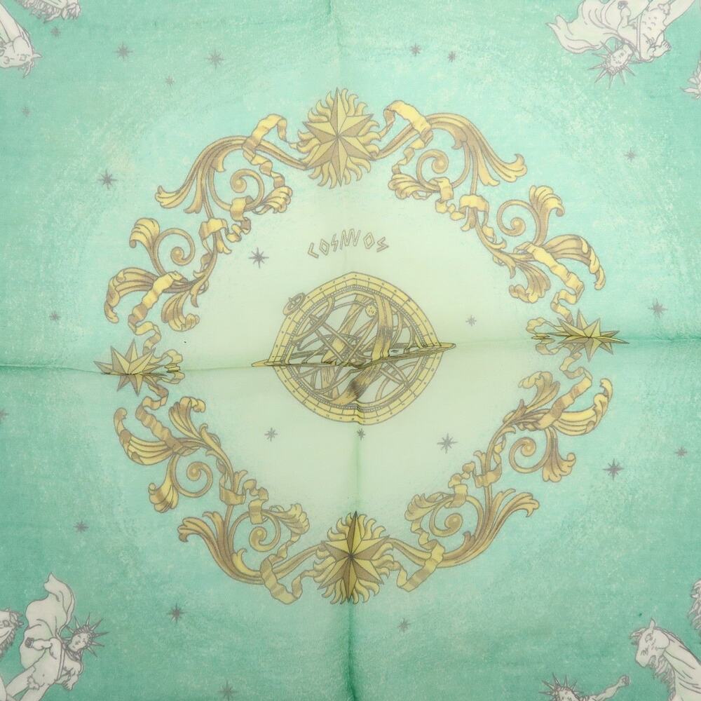 Hermes Carre 40 Cosmos Silk Scarf Green - Picture 5 of 12